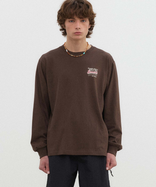 WMC(ダブリューエムシー)の「モバイルフォンロングスリーブ_BROWN(Tシャツ/カットソー・レディース・ブラウン・LARGE/X-LARGE)」の3枚目の写真