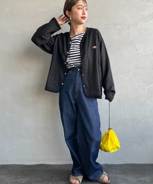 DANTON（ダントン）の「[DANTON/ダントン] Vネック リネンシャツカーディガン（シャツ/ブラウス・レディース・グレイッシュベージュ/ブラック・38/36）」の11枚目の写真