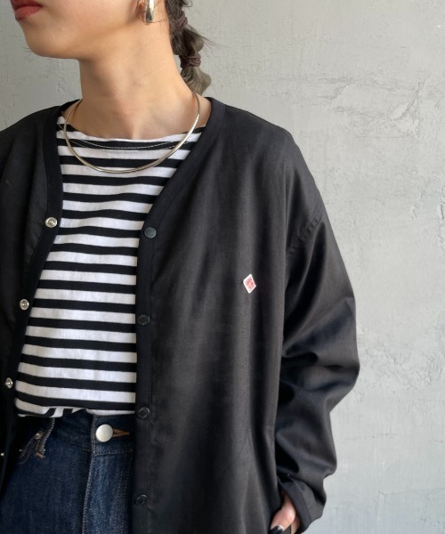 DANTON（ダントン）の「[DANTON/ダントン] Vネック リネンシャツカーディガン（シャツ/ブラウス・レディース・グレイッシュベージュ/ブラック・38/36）」の14枚目の写真
