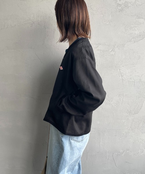 DANTON（ダントン）の「[DANTON/ダントン] Vネック リネンシャツカーディガン（シャツ/ブラウス・レディース・グレイッシュベージュ/ブラック・38/36）」の18枚目の写真