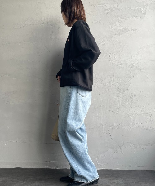 DANTON（ダントン）の「[DANTON/ダントン] Vネック リネンシャツカーディガン（シャツ/ブラウス・レディース・グレイッシュベージュ/ブラック・38/36）」の21枚目の写真