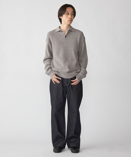 City Ambient Products（シティアンビエントプロダクツ）の「City Ambient Products: ソフト ヤーン カルゼ ニットポロ（ポロシャツ・メンズ・グレー/ブラック/レッド/ネイビー・SMALL/MEDIUM/LARGE）」の22枚目の写真