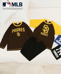 MLB（メジャーリーグベースボール）の「《MLB》 キッズ 長袖+ラグラン半袖 2TOPSセット ルームウェア パジャマ（ルームウェア/パジャマ）」