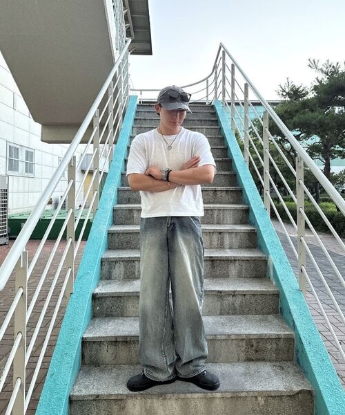 C WEAR BY THE GENIUS（シーウェアバイザジーニアス）の「メンズクロップTシャツメランジホワイト（Tシャツ/カットソー・メンズ・その他・LARGE/XX-LARGE/X-SMALL/SMALL/MEDIUM/X-LARGE）」の3枚目の写真