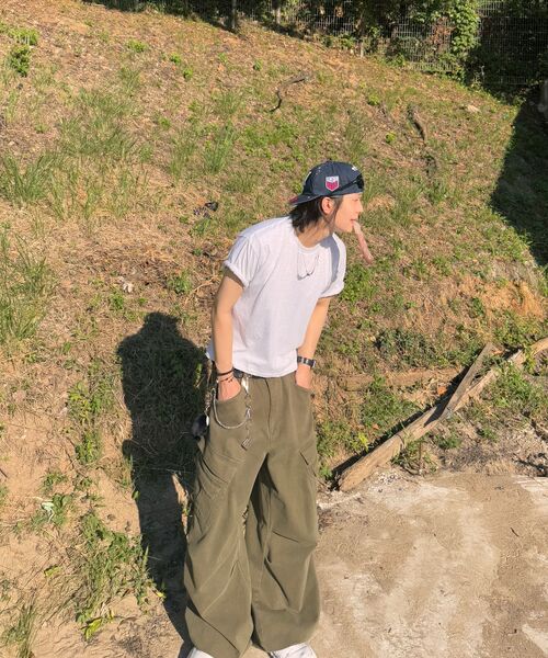 C WEAR BY THE GENIUS（シーウェアバイザジーニアス）の「メンズクロップTシャツメランジホワイト（Tシャツ/カットソー・メンズ・その他・LARGE/XX-LARGE/X-SMALL/SMALL/MEDIUM/X-LARGE）」の5枚目の写真