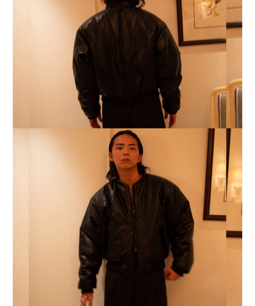 GOZER（ゴーザー）の「DOUBLE ZIP MA -1_BLACK（ブルゾン・メンズ・ブラック・1/2）」の7枚目の写真
