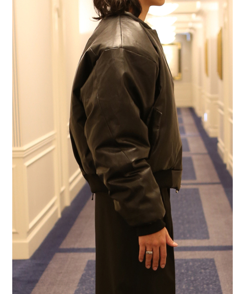 GOZER（ゴーザー）の「DOUBLE ZIP MA -1_BLACK（ブルゾン・メンズ・ブラック・1/2）」の8枚目の写真