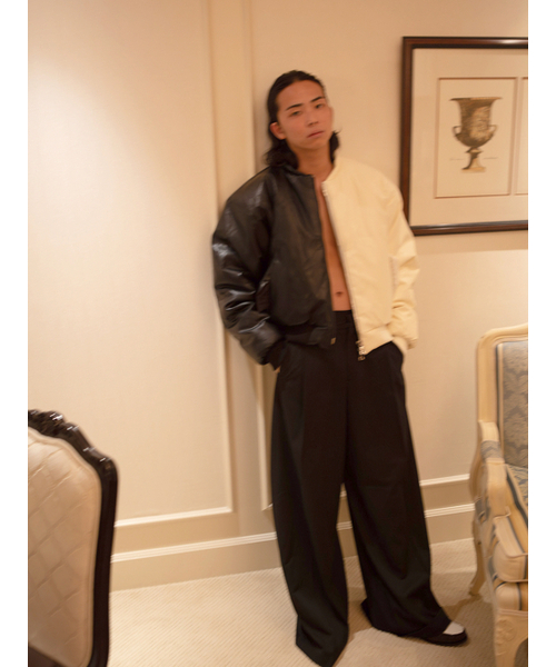 GOZER（ゴーザー）の「DOUBLE ZIP MA -1_BLACK（ブルゾン・メンズ・ブラック・1/2）」の3枚目の写真