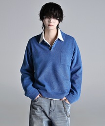 ADRER(�A�h���[)��7G Comfort Knit Polo / 7�Q�[�W �R���t�H�[�g �j�b�g�|��(�j�b�g/�Z�[�^�[)