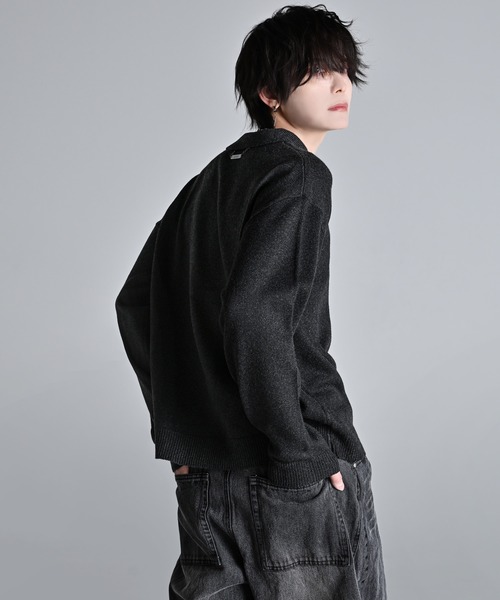 ADRER（アドラー）の「7G Comfort Knit Polo / 7ゲージ コンフォート ニットポロ（ニット/セーター・メンズ・グレー/ブルー/ブラック・XS/S/M/L）」の19枚目の写真