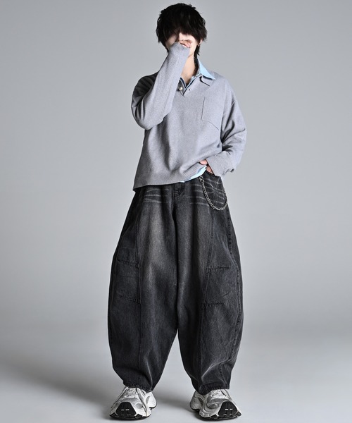 ADRER 7ゲージ コンフォート ニットポロ Gray M ADRER（アドラー） ポロシャツ 7G Comfort Knit Polo / 7ゲージ