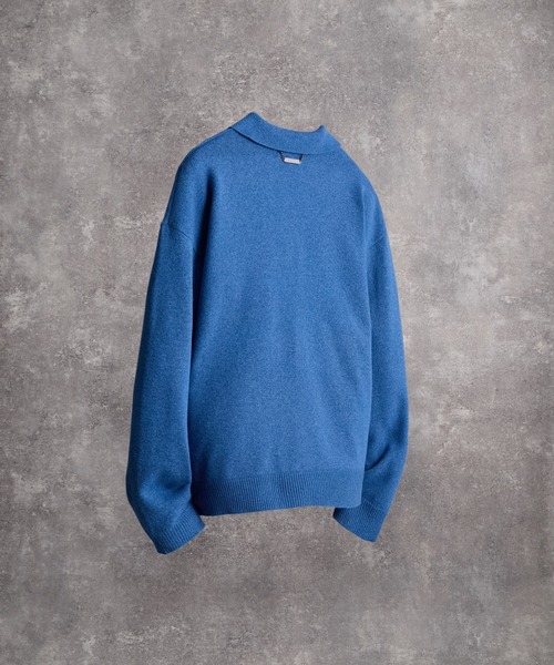 ADRER（アドラー）の「7G Comfort Knit Polo / 7ゲージ コンフォート ニットポロ（ニット/セーター・メンズ・グレー/ブルー/ブラック・XS/S/M/L）」の10枚目の写真