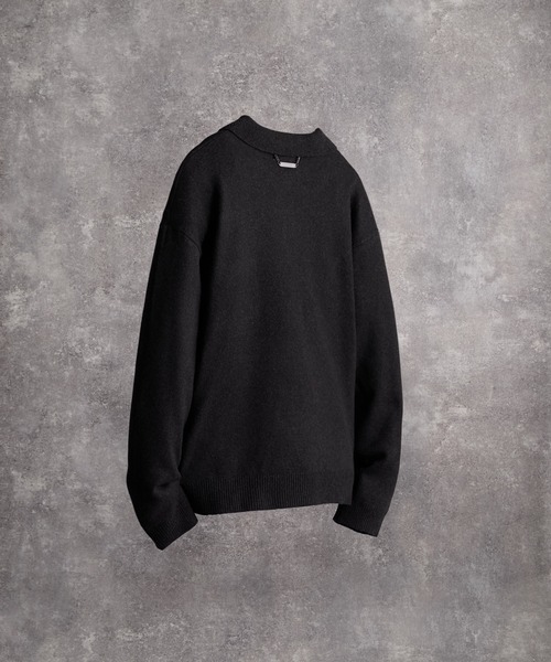 ADRER 7ゲージ コンフォート ニットポロ Black S ADRER（アドラー） ポロシャツ 7G Comfort Knit Polo / 7ゲージ