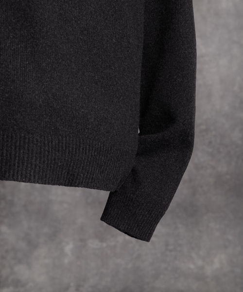 ADRER（アドラー）の「7G Comfort Knit Polo / 7ゲージ コンフォート ニットポロ（ニット/セーター・メンズ・グレー/ブルー/ブラック・XS/S/M/L）」の8枚目の写真