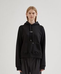 ショートベーシックフードスウェットシャツ