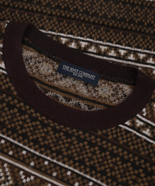 THEKNITCOMPANY（ニットカンパニー）の「バルトゥールウールフェアアイルセーター（ニット/セーター・メンズ・ブラウン・S/M/L/XL/XXL）」の4枚目の写真