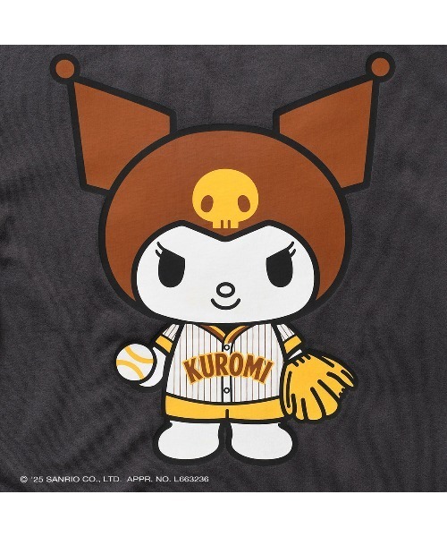 sanrio（サンリオ）の「サンリオキャラクターズ × ホームゲーム [HOMEGAME] - クロミ 半袖 Tシャツ [KUROMI UNIFORM TEE BLACK HG2501103]（Tシャツ/カットソー・レディース・ブラック・LARGE/MEDIUM/SMALL/X-LARGE）」の5枚目の写真
