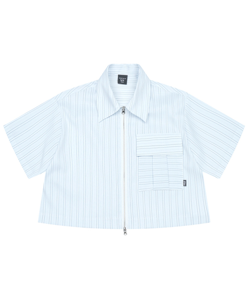 KINETICLO(キネティクロ)の「ツーウェイクロップシャツ(ブルー)(シャツ/ブラウス・レディース・その他・ONE)」の2枚目の写真