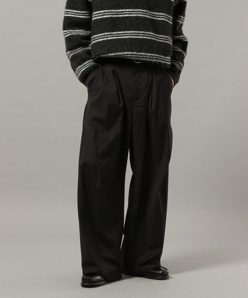 RAGEBLUE(レイジブルー)の「ARCH TUCK 3D Curve Buggy Slacks/バギーワイドスラックス(スラックス・メンズ・ベージュ/グレー系その他/ブラック・LARGE/MEDIUM)」の5枚目の写真