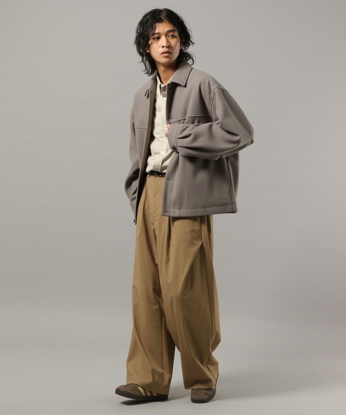 RAGEBLUE(レイジブルー)の「ARCH TUCK 3D Curve Buggy Slacks/バギーワイドスラックス(スラックス・メンズ・ベージュ/グレー系その他/ブラック・LARGE/MEDIUM)」の14枚目の写真