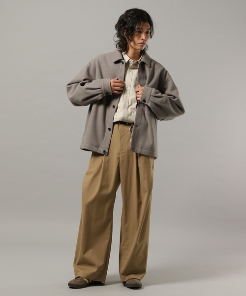 RAGEBLUE(レイジブルー)の「ARCH TUCK 3D Curve Buggy Slacks/バギーワイドスラックス(スラックス・メンズ・ベージュ/グレー系その他/ブラック・LARGE/MEDIUM)」の15枚目の写真