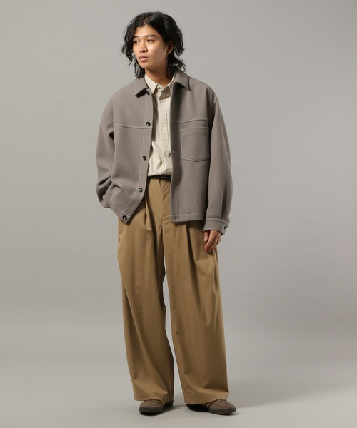 RAGEBLUE(レイジブルー)の「ARCH TUCK 3D Curve Buggy Slacks/バギーワイドスラックス(スラックス・メンズ・ベージュ/グレー系その他/ブラック・LARGE/MEDIUM)」の16枚目の写真