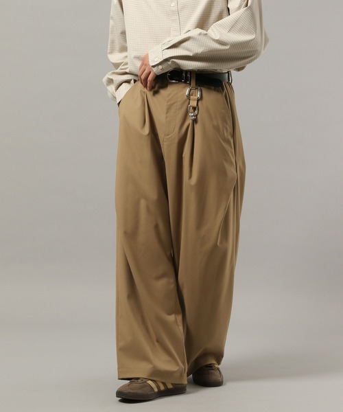 RAGEBLUE(レイジブルー)の「ARCH TUCK 3D Curve Buggy Slacks/バギーワイドスラックス(スラックス・メンズ・ベージュ/グレー系その他/ブラック・LARGE/MEDIUM)」の17枚目の写真