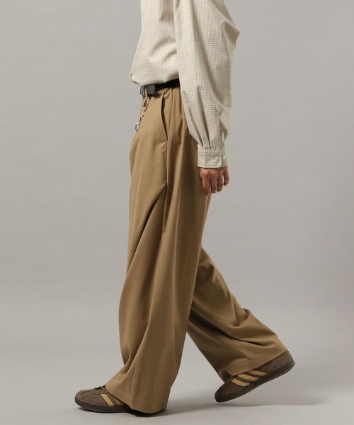 RAGEBLUE(レイジブルー)の「ARCH TUCK 3D Curve Buggy Slacks/バギーワイドスラックス(スラックス・メンズ・ベージュ/グレー系その他/ブラック・LARGE/MEDIUM)」の18枚目の写真