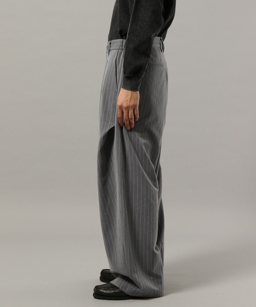 RAGEBLUE(レイジブルー)の「ARCH TUCK 3D Curve Buggy Slacks/バギーワイドスラックス(スラックス・メンズ・ベージュ/グレー系その他/ブラック・LARGE/MEDIUM)」の20枚目の写真