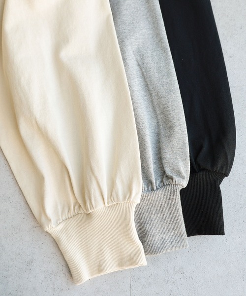 andme(アンドミー)の「ビッグシルエット長袖Tシャツワンピース(ワンピース・レディース・ブラック/杢グレー/キナリ・FREE)」の21枚目の写真