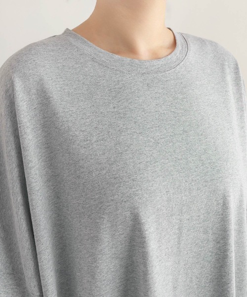 andme(アンドミー)の「ビッグシルエット長袖Tシャツワンピース(ワンピース・レディース・ブラック/杢グレー/キナリ・FREE)」の9枚目の写真