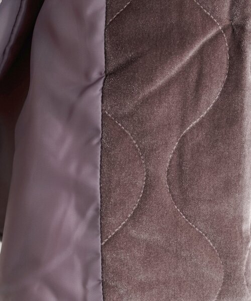 natural couture（ナチュラルクチュール）の「キャンディスリーブベロアコート（ノーカラーコート・レディース・グレイッシュベージュ/ブラック/ピンク/ブラウン・FREE）」の22枚目の写真
