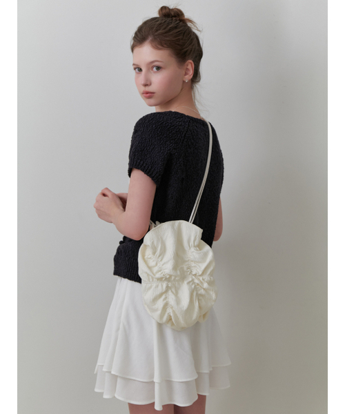 RE_L(リエル)の「Bubble shirring bag (cream)(メッセンジャーバッグ・レディース・その他・FREE)」の2枚目の写真