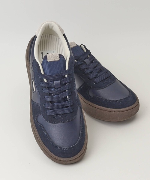 Lee（リー）の「Lee 本革スニーカー（スニーカー・レディース・ホワイト/ネイビー・24.5cm/24cm/23.5cm/23cm）」の5枚目の写真