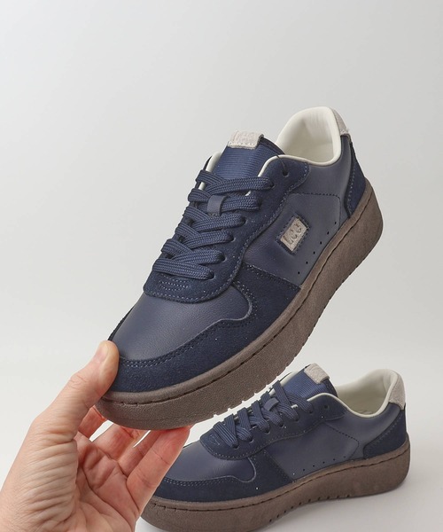 Lee（リー）の「Lee 本革スニーカー（スニーカー・レディース・ホワイト/ネイビー・24.5cm/24cm/23.5cm/23cm）」の8枚目の写真