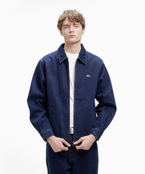 LACOSTE（ラコステ）の「12オンス デニム ジップアップブルゾン（デニムジャケット・メンズ・インディゴブルー/ブラック・50/46/52/48）」の2枚目の写真