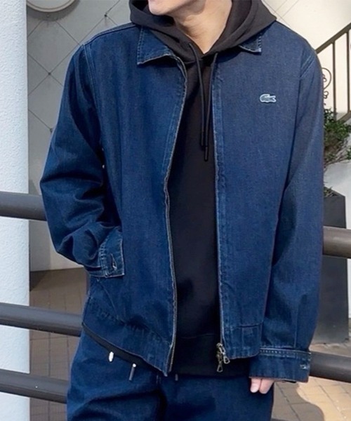 LACOSTE（ラコステ）の「12オンス デニム ジップアップブルゾン（デニムジャケット・メンズ・インディゴブルー/ブラック・50/46/52/48）」の6枚目の写真