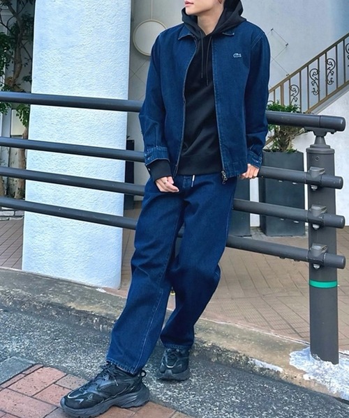 LACOSTE（ラコステ）の「12オンス デニム ジップアップブルゾン（デニムジャケット・メンズ・インディゴブルー/ブラック・50/46/52/48）」の5枚目の写真