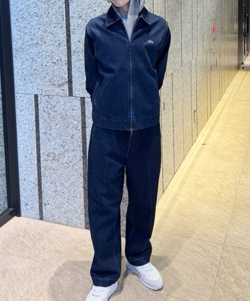 LACOSTE（ラコステ）の「12オンス デニム ジップアップブルゾン（デニムジャケット・メンズ・インディゴブルー/ブラック・50/46/52/48）」の4枚目の写真