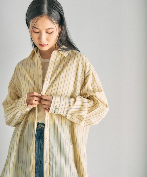 ストライプ刺繍シャツ 630188（シャツ/ブラウス）｜LEPSIM（レプシィム