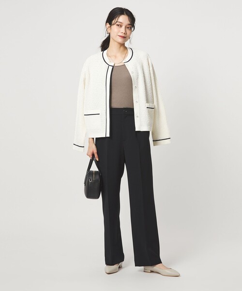 green label relaxing（グリーンレーベルリラクシング）の「ブライトリブ タンクトップ（タンクトップ・レディース・モカ/ブラック/オフホワイト・FREE）」の5枚目の写真