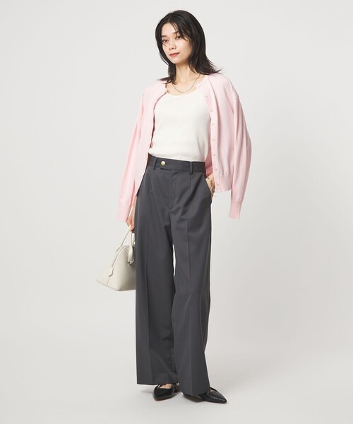 green label relaxing（グリーンレーベルリラクシング）の「ブライトリブ タンクトップ（タンクトップ・レディース・モカ/ブラック/オフホワイト・FREE）」の10枚目の写真