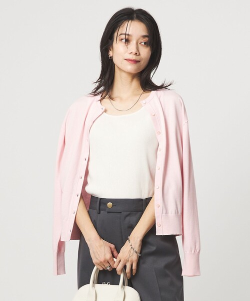 green label relaxing（グリーンレーベルリラクシング）の「ブライトリブ タンクトップ（タンクトップ・レディース・モカ/ブラック/オフホワイト・FREE）」の12枚目の写真