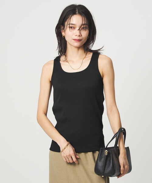 green label relaxing（グリーンレーベルリラクシング）の「ブライトリブ タンクトップ（タンクトップ・レディース・モカ/ブラック/オフホワイト・FREE）」の13枚目の写真