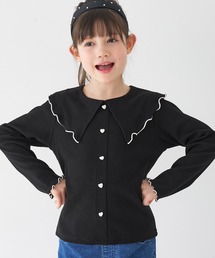 coca（coca） | キッズ　リブハートボタントップス(Tシャツ/カットソー)