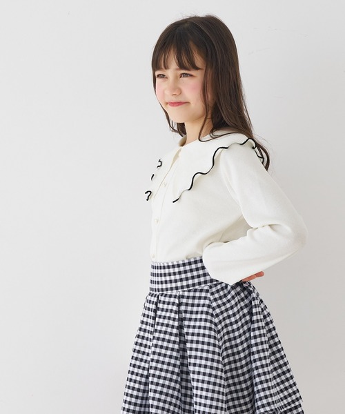 coca(coca)(コカ)の「キッズ リブハートボタントップス(Tシャツ/カットソー・キッズ・ブラック/アイボリー・120/130/140/150)」の10枚目の写真