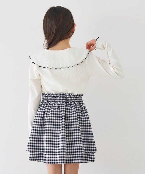 coca(coca)(コカ)の「キッズ リブハートボタントップス(Tシャツ/カットソー・キッズ・ブラック/アイボリー・120/130/140/150)」の11枚目の写真