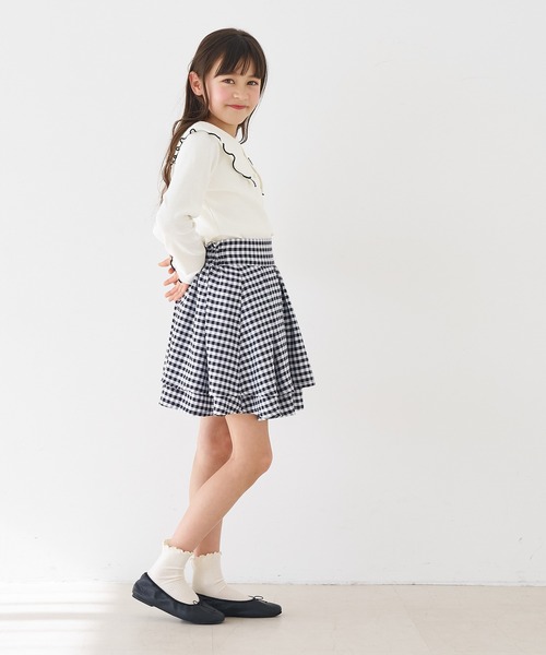 coca(coca)(コカ)の「キッズ リブハートボタントップス(Tシャツ/カットソー・キッズ・ブラック/アイボリー・120/130/140/150)」の13枚目の写真