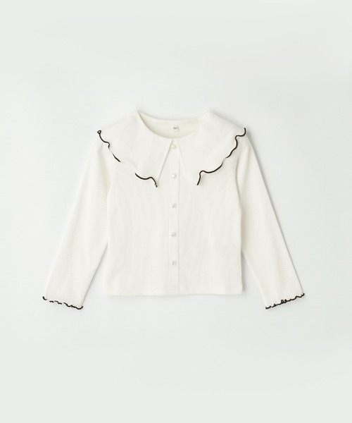 coca(coca)(コカ)の「キッズ リブハートボタントップス(Tシャツ/カットソー・キッズ・ブラック/アイボリー・120/130/140/150)」の20枚目の写真