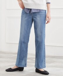 grove（グローブ）の「【選べる着丈】美シルエットデニムソフトフレアーパンツ（デニムパンツ）」